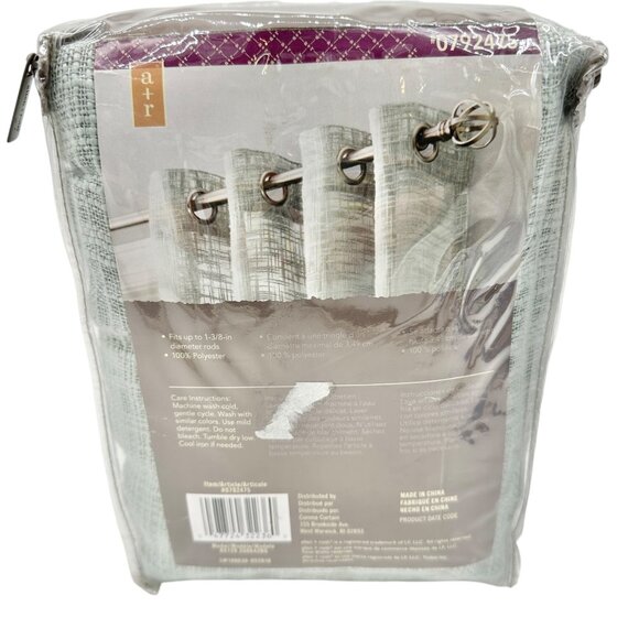 Allen+Roth Grommet Top Curtain Panel 50" X 84" Mineral Polyester Light Filtering - Picture 9 of 11